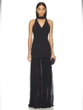 NWT! L'Academie by Marianna Serin Gown in Black